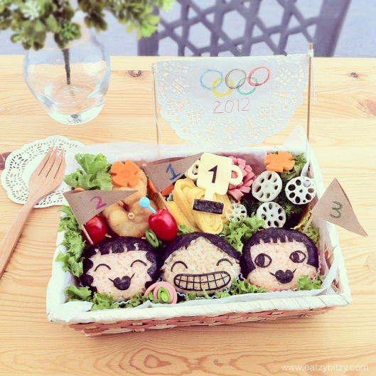 champion, olympics, olympics 2012, winner, bento, cute food, obento, food art, cute, bento art, kids, home cook, food, lunch box